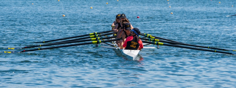A rowing boat on water
